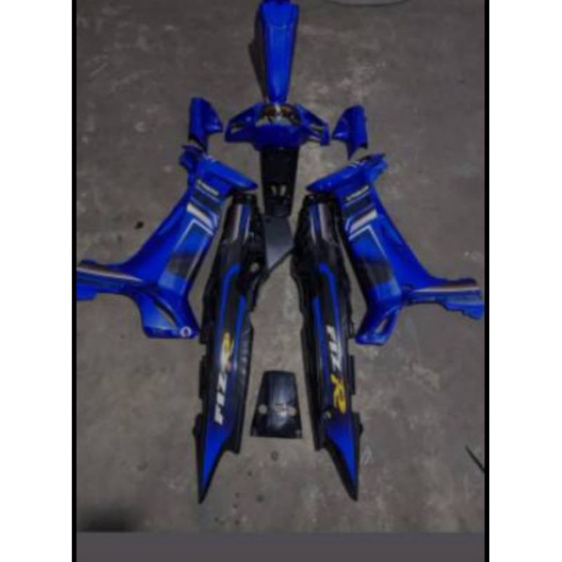 cover Body Fizr set halus yamaha fiz R biru hitam