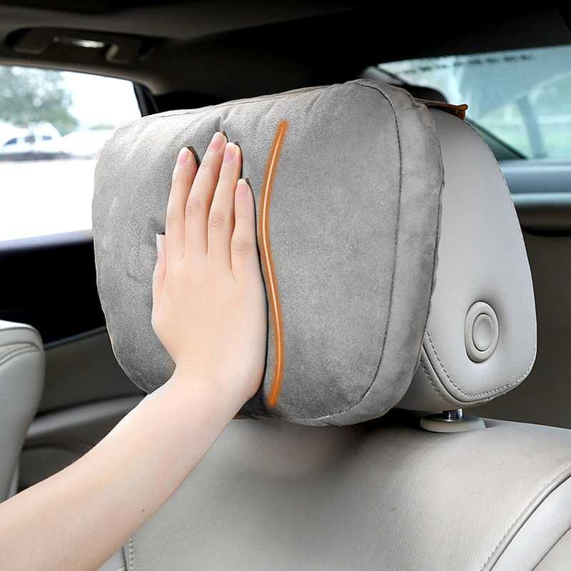 Bantal Leher Kursi Mobil Ergonomis Neck Pillow Headrest / Sandaran kepala - M5