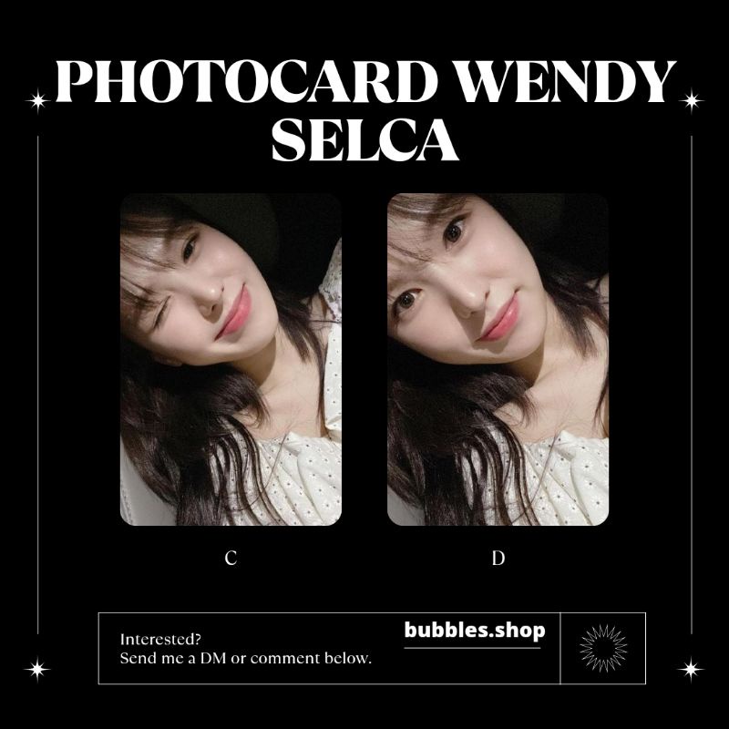 PHOTOCARD UNOFFICIAL WENDY RED VELVET SELCA