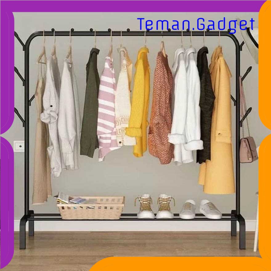 TG-RAK BKZ Stand Rak Gantungan Baju 150x110x40cm with 8 Hooks - E017