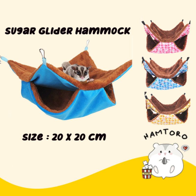 Sugar Glider Hammock Double Layer Mainan Rumah Hangat