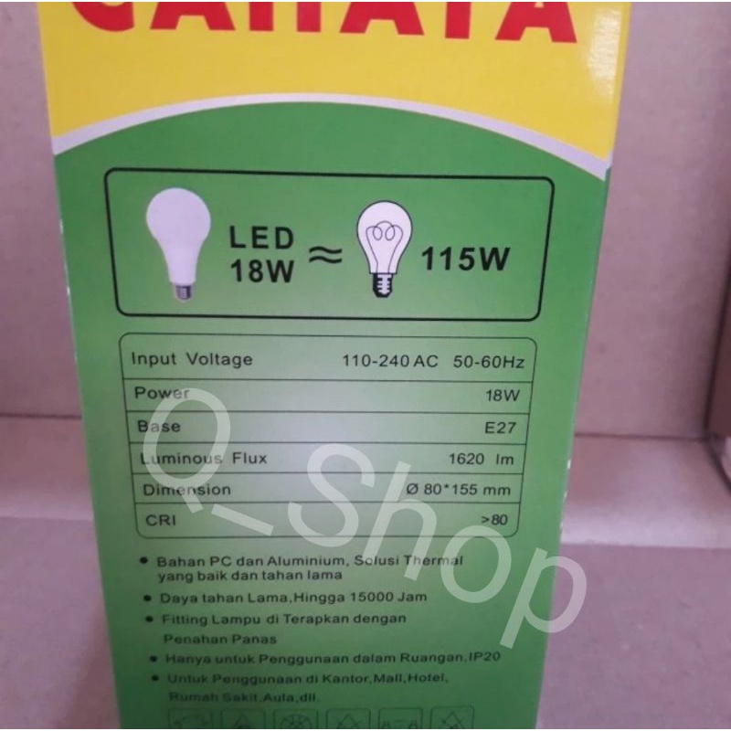 Lampu LED CAHAYA 18 Watt