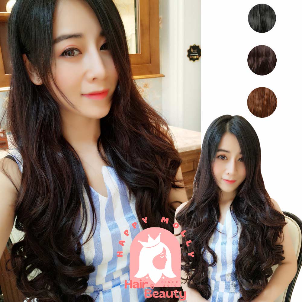 Hair Clip Extension - Highlight Rambut Sambung Palsu - Fashion Wanita Korea - Headpiece Warna Warni W8124 ( Group )