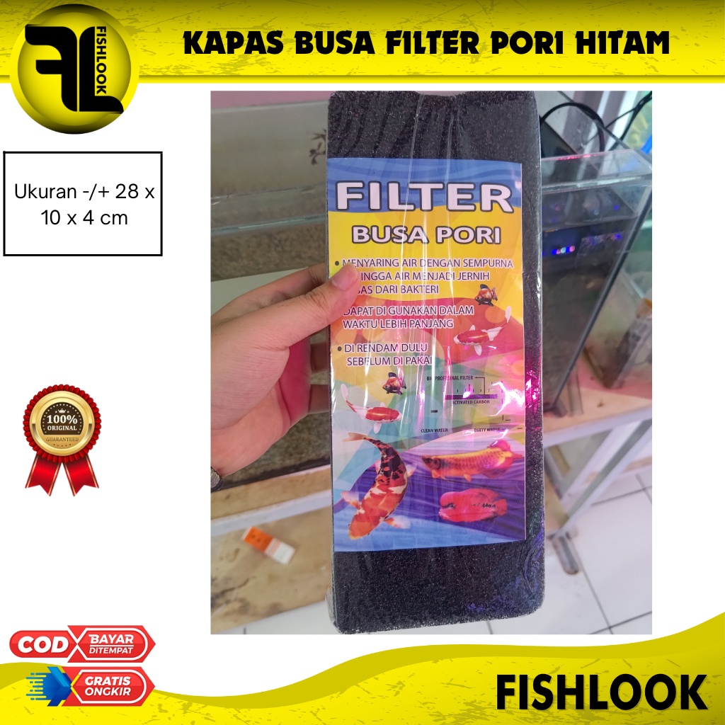 KAPAS BUSA FILTER PORI KAPAS BUSA BIO FOAM 28x10 FILTER AQUARIUM