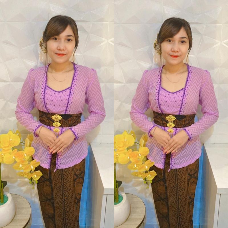 Kebaya payet sutra bulan