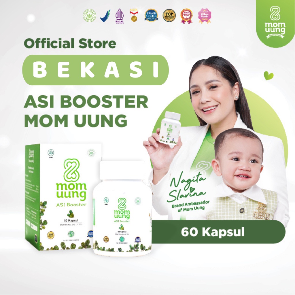 MOMUUNG ISI 60 ASI BOOSTER KELORCAP PELANCAR ASI KAPSUL BPOM HALAL HERBAL MOMUUNG BEKASI KEMASAN BARU