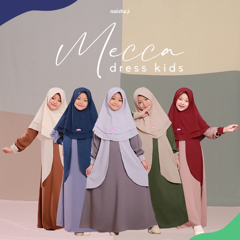 Mecca Dress Anak by Naishaofficial / Mecca Family Set / Gamis Anak / Dress Anak / Dress Kids / Sarim