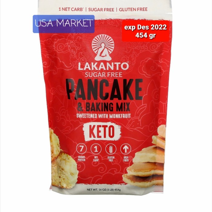 

[BISA COD] Lakanto sugar free pancake & baking mix sweeten with monkfruit 454 gr