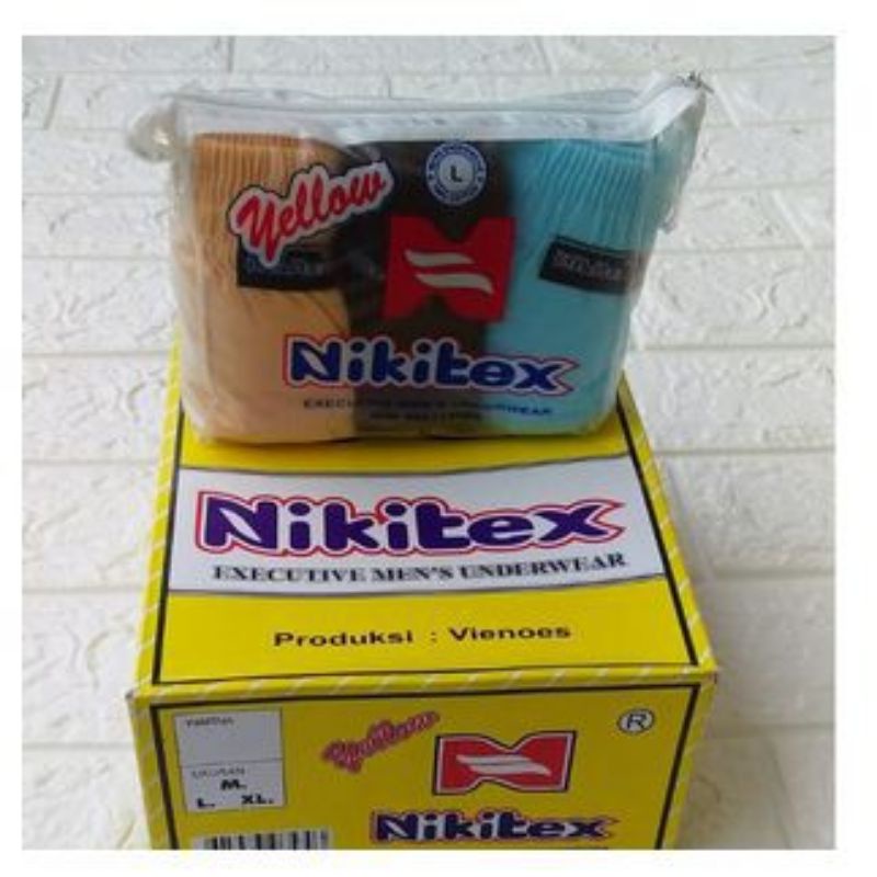 SS - 3 Pcs CD Pria Nikitex ( Hijau / Kuning ) / Celana Dalam Pria Nikitex Murah / CD Nikitex / Celana Dalam Nikitex