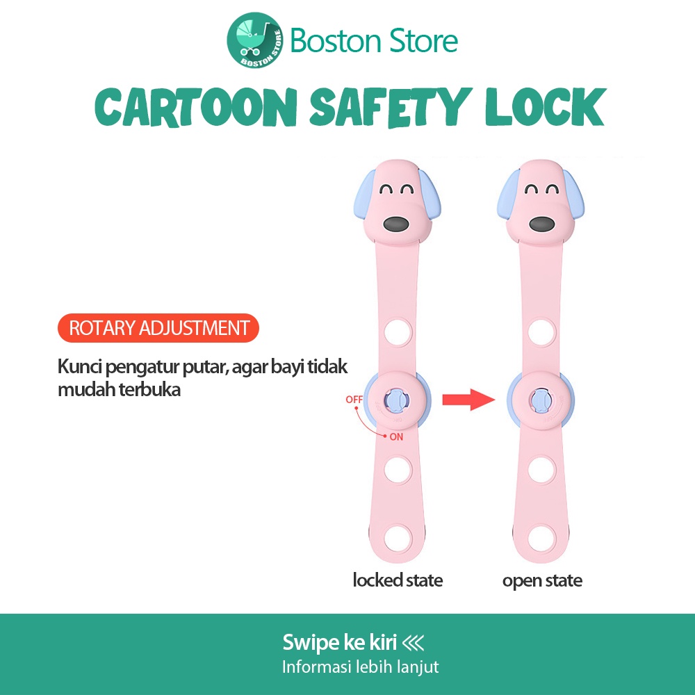 Pengaman Laci Pengaman Bayi Tali Kunci / Kait / Laci / Lemari / Pintu Kulkas / Kunci Pengaman Kulkas / Kunci Pengaman Laci Lemari Kulkas / Pengaman Pintu Kulkas Lemari / 3M Adhesive Child Lock / Baby Safety Lock / Kunci Pengaman Lemari / Kunci Pengaman
