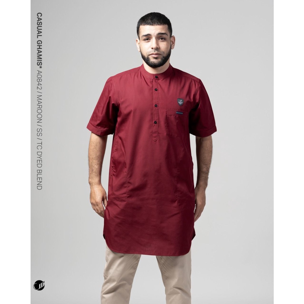 SAMASE Ghamis Casual A084 Baju Koko Pakaistan Pakaian Muslim Pria Dewasa Samase Clothes Official Ori