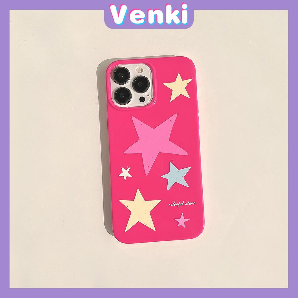 iPhone Case Soft TPU Pink Glossy Candy Case Colorful Stars Camera Protection Shockproof For iPhone 14 13 12 11 Pro Max 7 8 Plus X XR