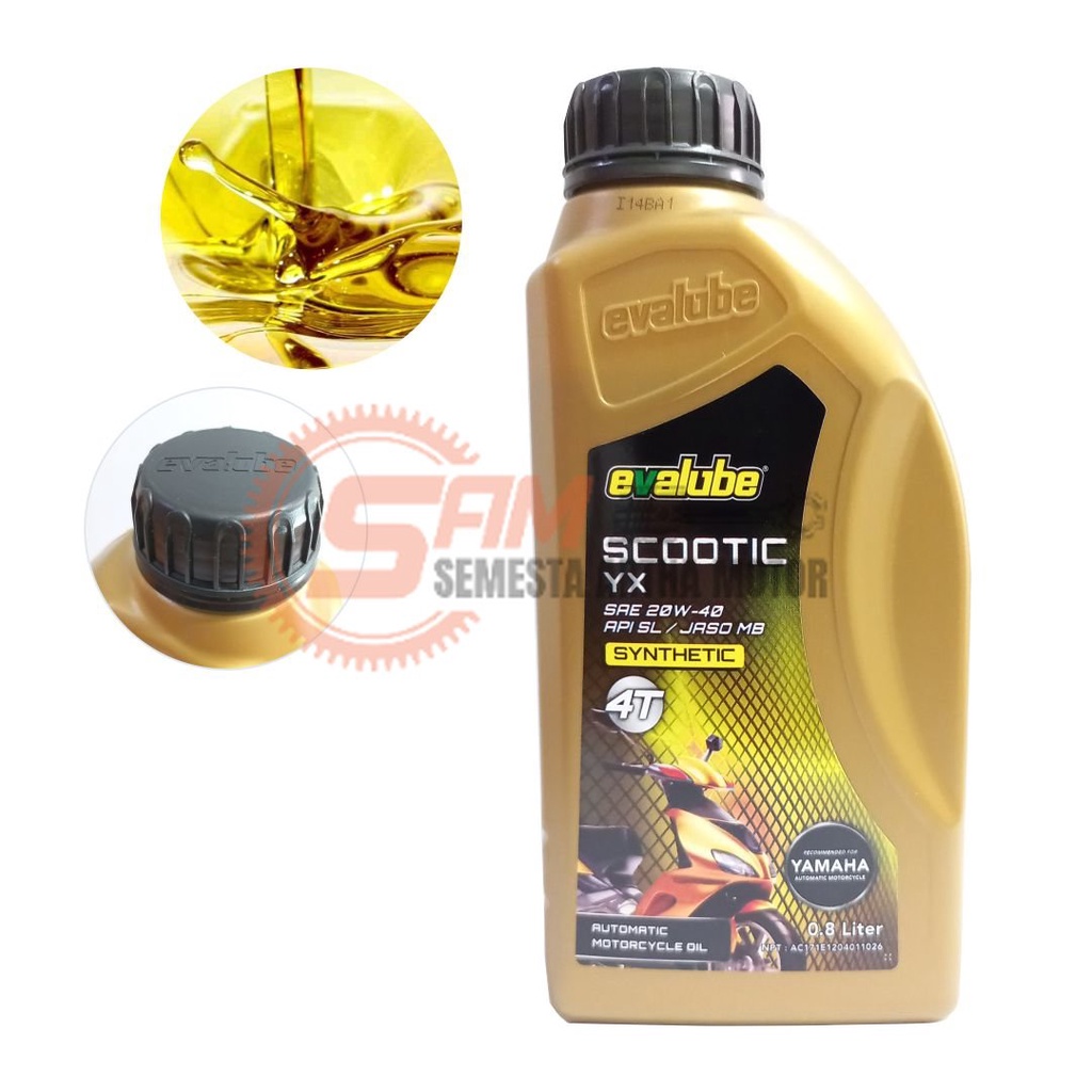 Evalube Scootic Gold YX Oli Mesin Motor Matic Universal Oil 800ml