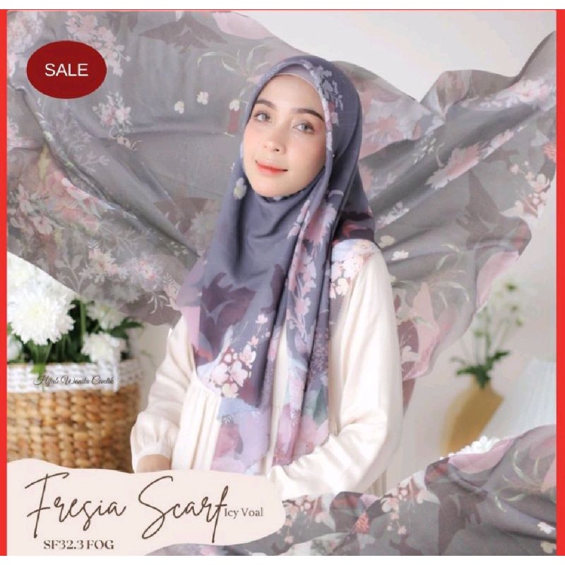 Hijab Wanita Cantik HWC Fresia scarf FOG