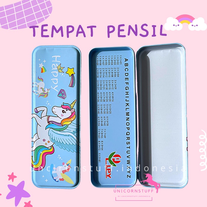 Tempat Pensil Unicorn Kotak SET Stationery Tulis Anak Cewek Sekolah