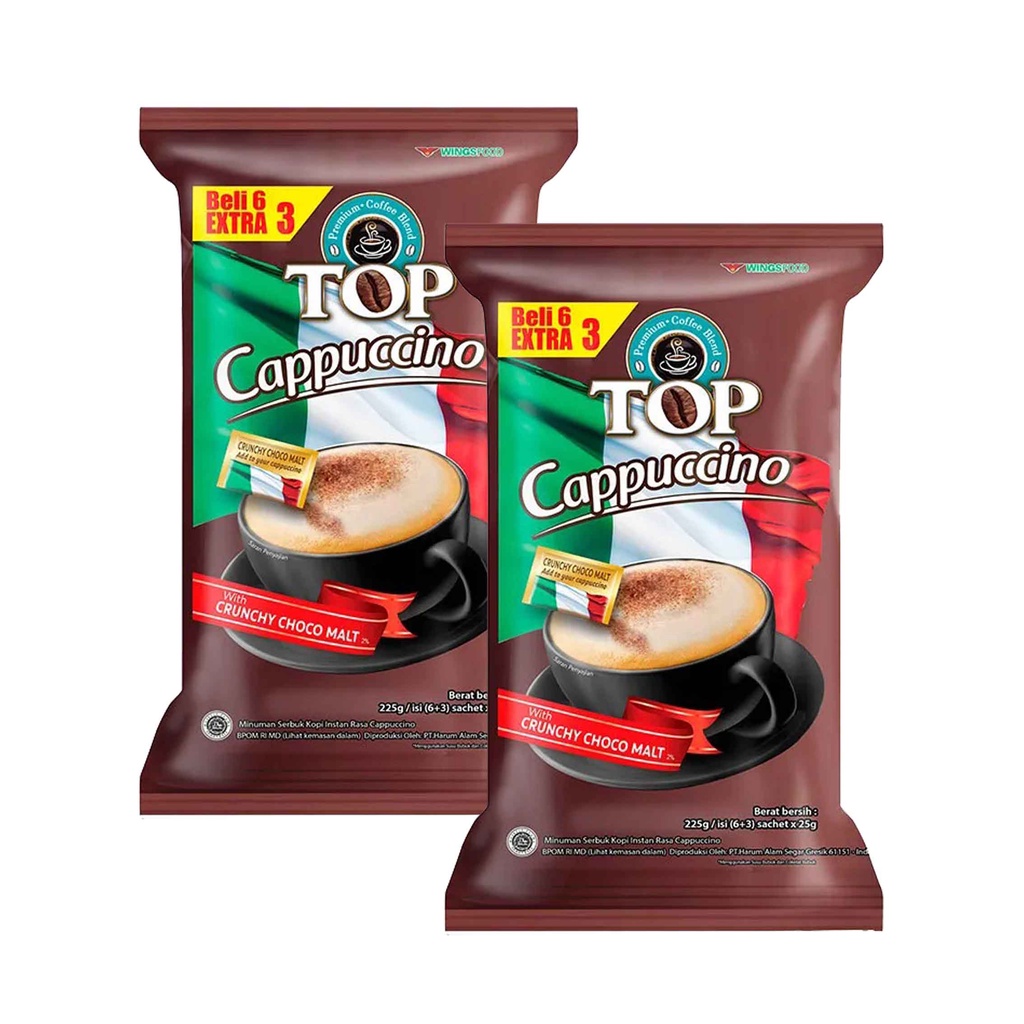 Top Cappuccino /  Kopi / Isi (6+3) x25g / Kopi instan/ Coffee