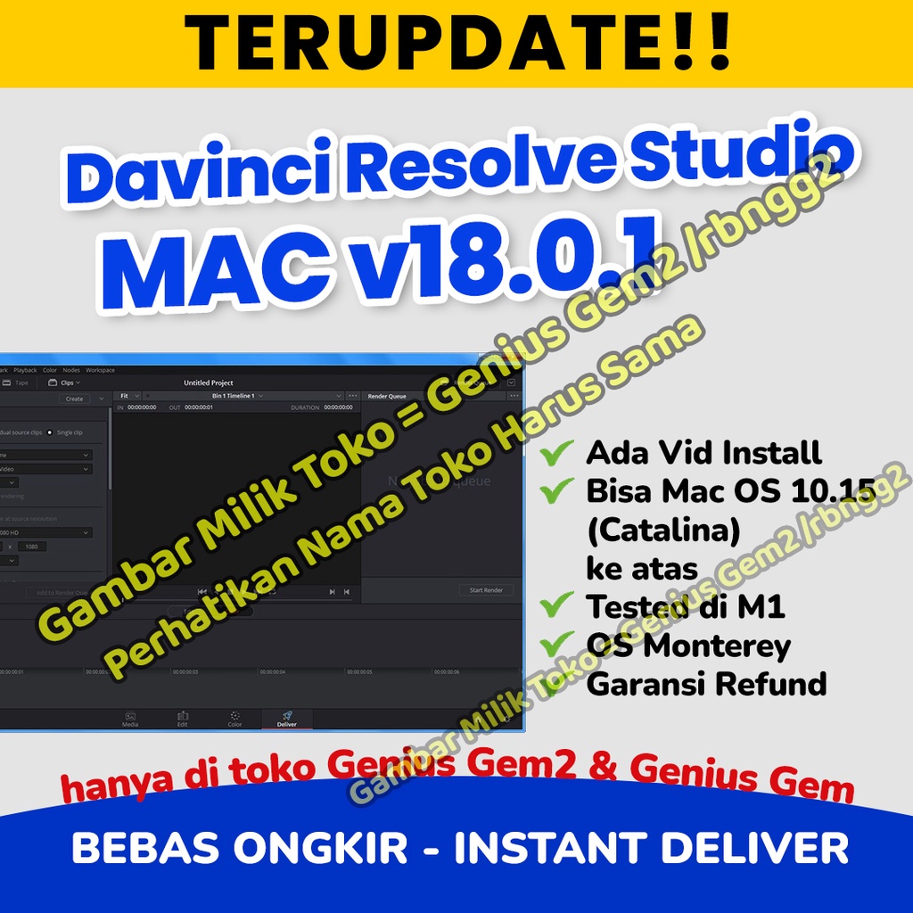 Davinci Resolve Studio Mac M1 TerUpdate