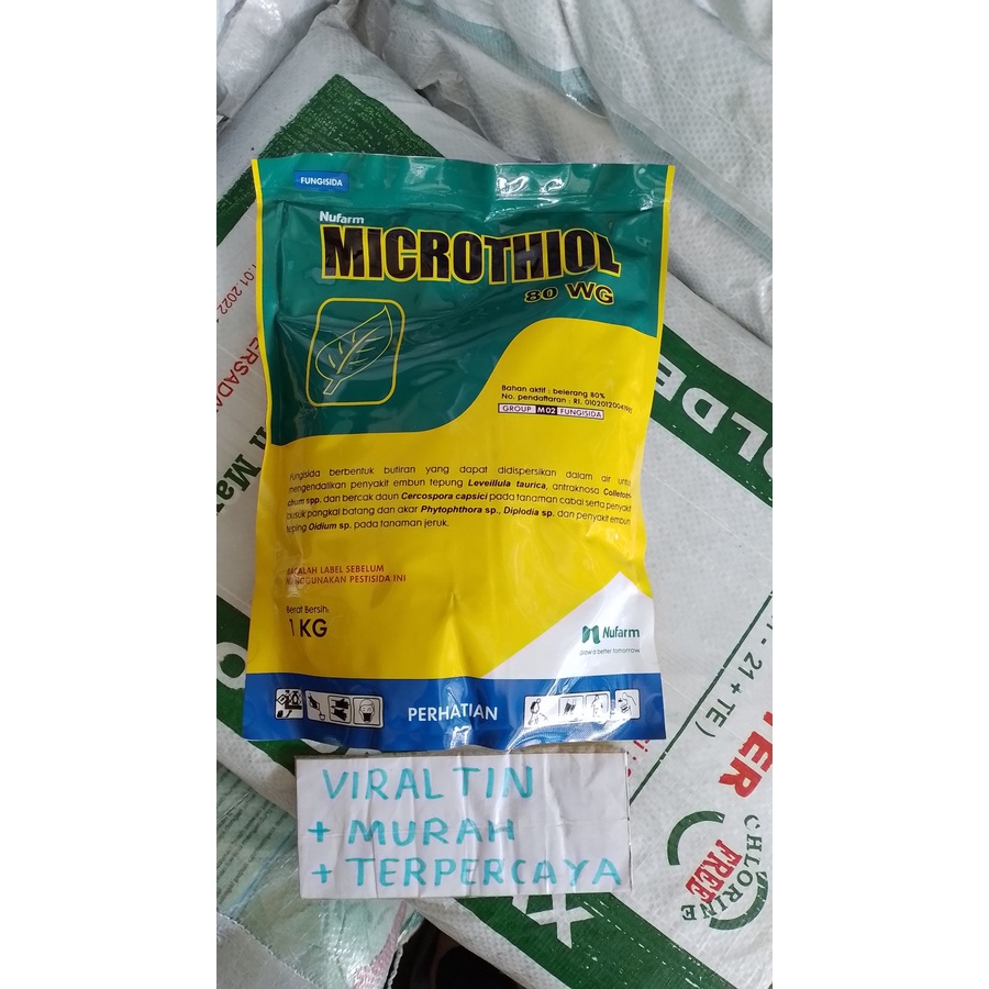 MICROTHIOL , BAHAN AKTIF BELERANG KEMASAN 1 KG FUNGISIDA TANAMAN