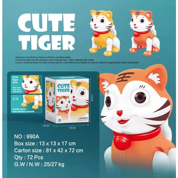 MAINAN ANAK ROBOT CUTE TIGER RABBIT HARIMAU KELINCI JALAN BATERAI KADO