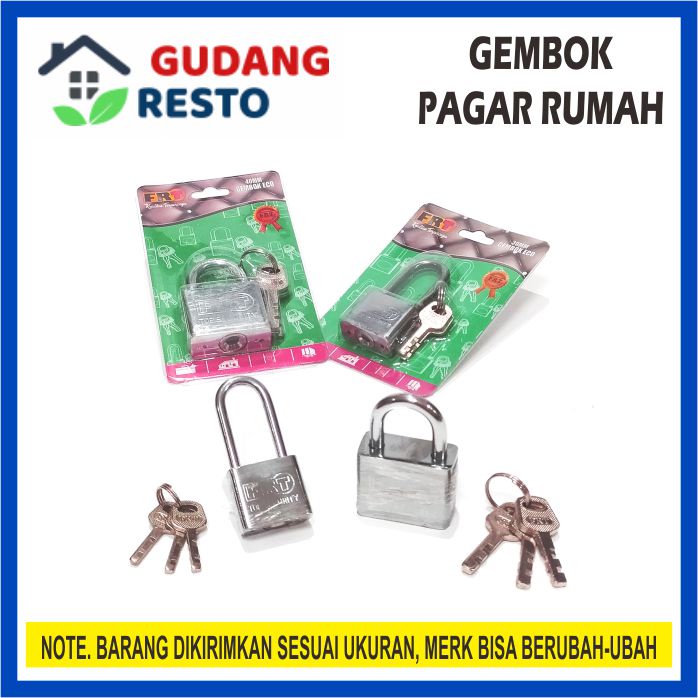 GEMBOK PAGAR LEHER PENDEK 30 40 50 60 MM GEMBOK RUMAH / KUNCI LEMARI / GEMBOK PINTU / KUNCI TOKO