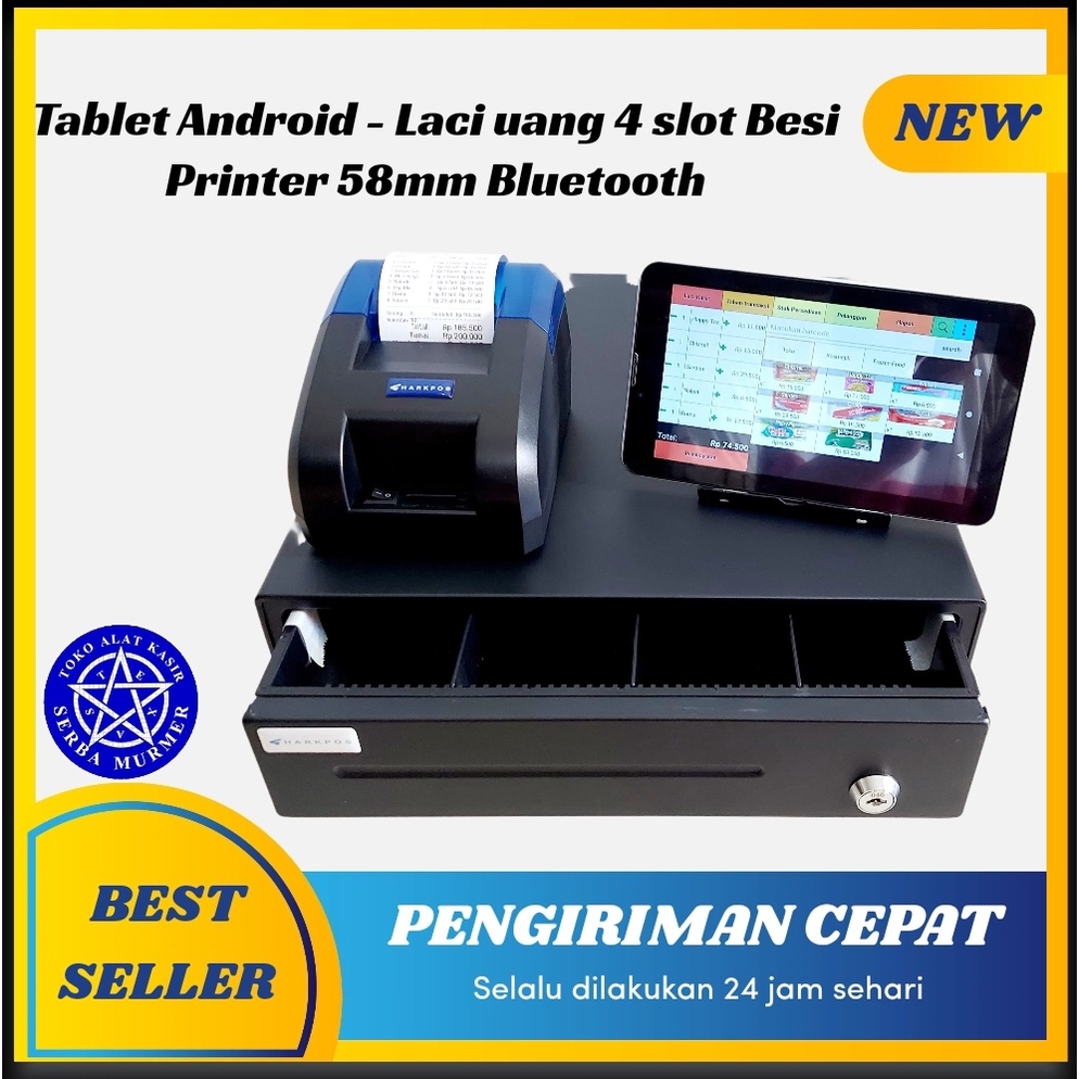 PAKET ALAT KASIR ANDROID TOKO RETAIL SEMBAKO LENGKAP BEBAS BIAYA SELAMANYA