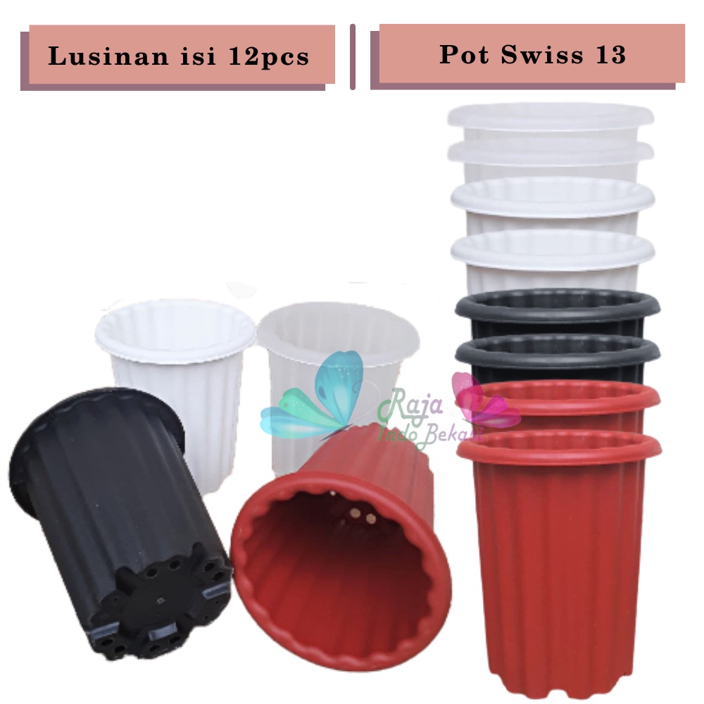 Lusinan 12pcs Pot Swiss 13 Putih Bening Transparan Hitam Merah Bata Merah Coklat Terracota Terracotta Mirip Pot Yogap Ypt 10 13 15 Putih Coklat Merah Bata Bening Transparan Pot Yogap 17 18 19 Pot Yogap Murah Pot Bunga Tinggi Pirus Tegak Bagus Tebal