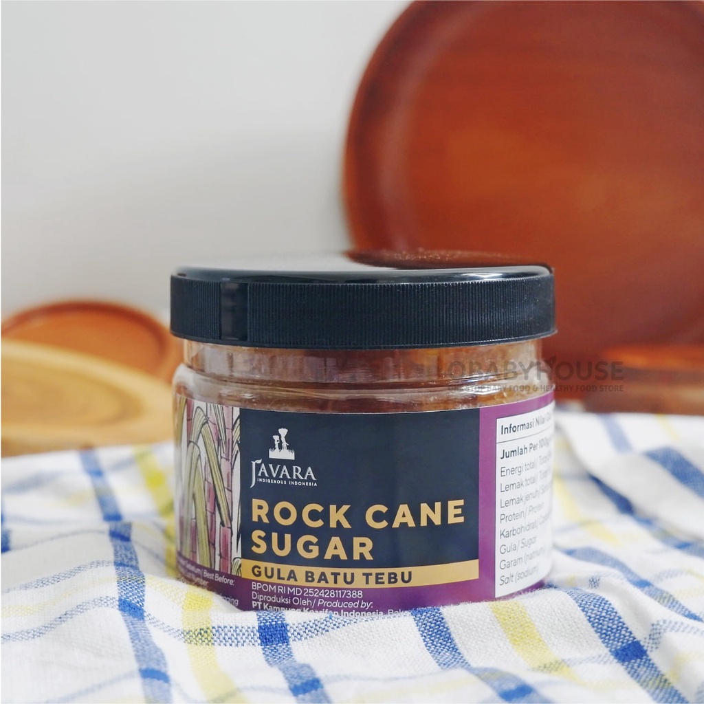 

Javara Gula Batu Tebu / Rock Cane Sugar 250 gr - JAR