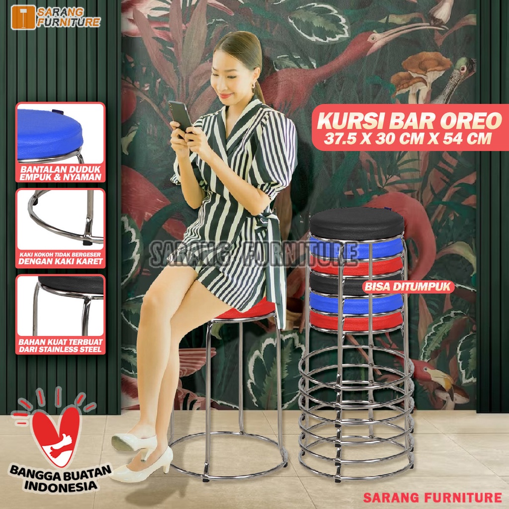 Kursi Baso Oreo Besi Aveda Murah Kaki Besi terbaru Kursi Bar Kursi Bar Oreo Kursi Oreo Kingdom