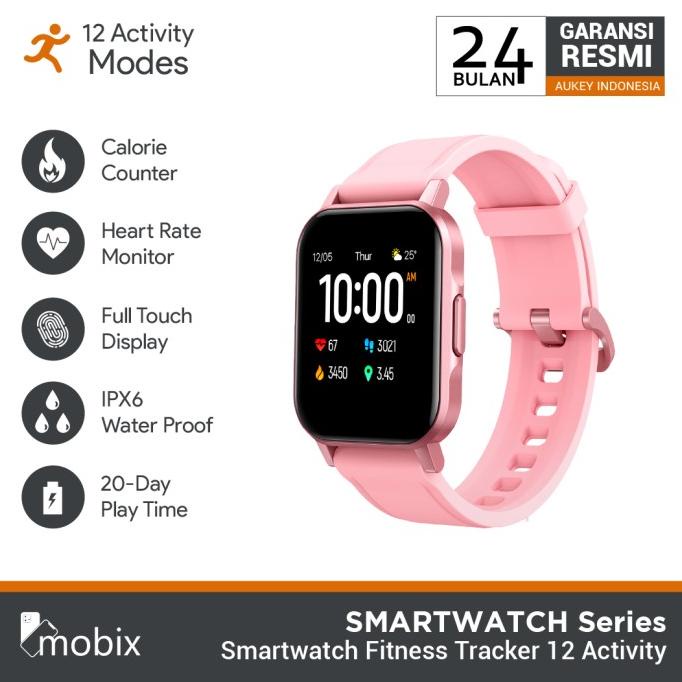 BISA COD Smartwatch Aukey Fitnes Tracker 12 Activity Pink - 500979 SMART WATCH PRIA/SMART WATCH WANITA/SMART WATCH ANAK