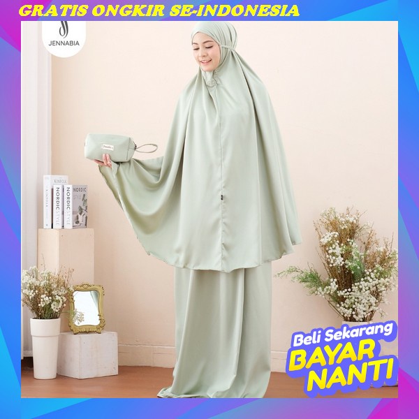 Mukena Telekung Siti Khadijah Mukena Dewasa Mukena Jumbo Jennabia - Mukena Dewasa Polos Katun Premiu