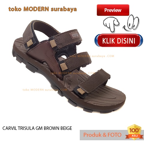 Sandal Pria casual Sandal Gunung slide outdoor CARVIL TRISULA GM