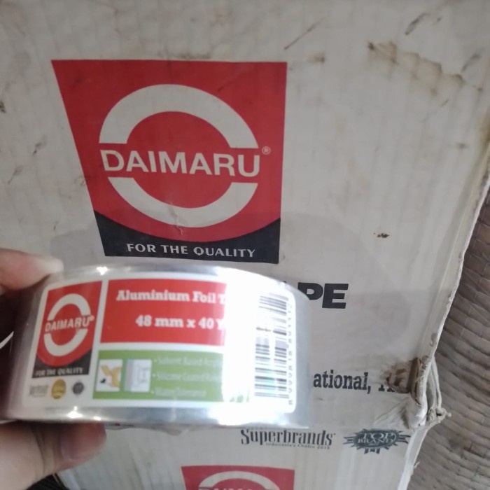 

Selotip Lakban Aluminium Daimaru 48Mm 40 Yard 2" 2 Inch 48 Mm 40Y 40Yard Duct