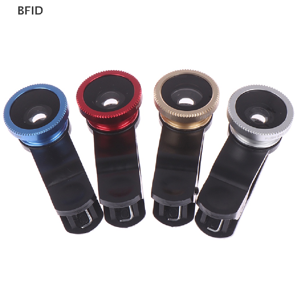 [BFID] 1set Klip universal 3in1 HD fisheye Kamera wide-angle phone lens Aksesori Telepon [ID]