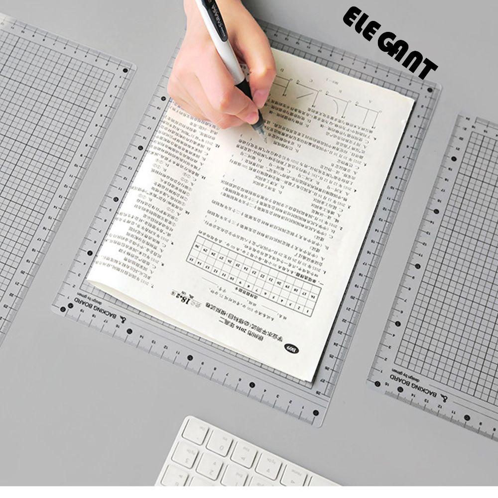 ELEGANT Flat Cutting Mats Waterproof Writing Pad Ruler Board Drafting School Transparent Grid Stationery Reuseable Drawing Clipboard