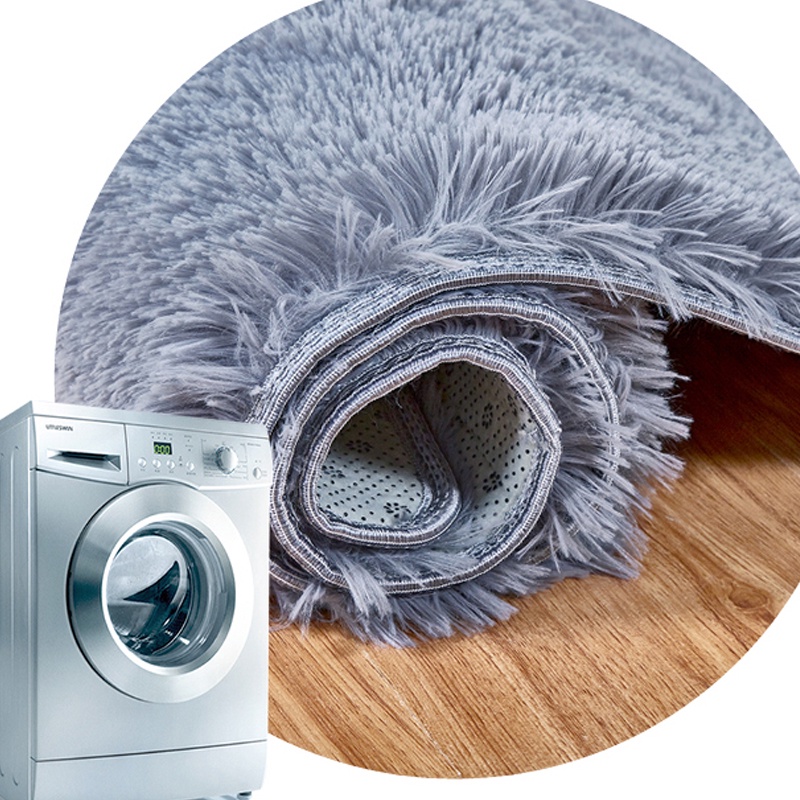 karpet bulu ukuran 150 x 100cm tebal keseluruhan polos Karpet Bulu Tebal Murah / Karpet Bulu Kekinian Minimalis / Karpet Bulat BerMotif Karpet Bulu Lantai Polos Lembut /Karpet Bulu Korea Halus