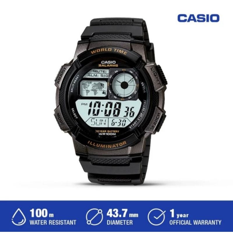 Jam Tangan Pria Casio AE-1000W-1AVDF / AE-1000W-1A Original
