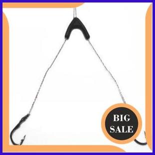 onderdil Double Hooks Contractor Fishing Line Kail Pancing 50 PCS - Black 2ZJN23