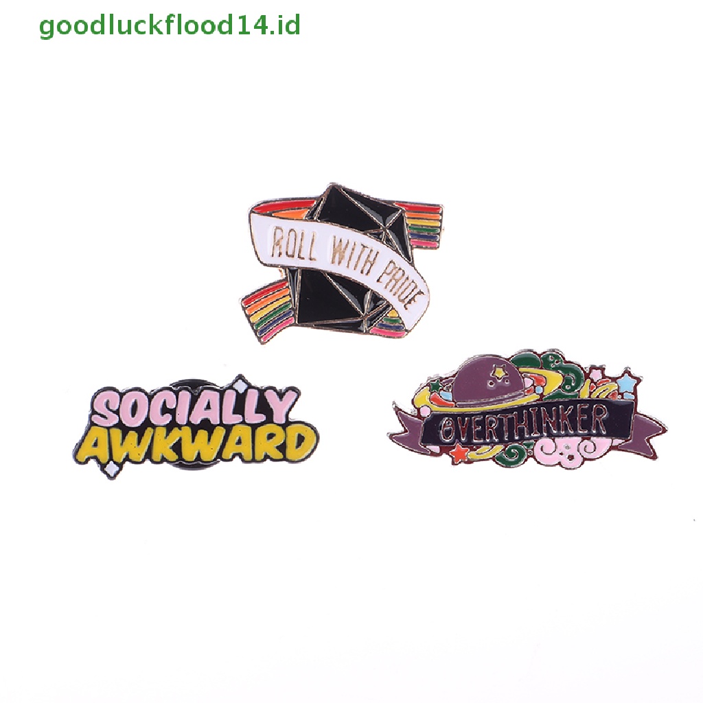 [GOOGFOUR] Enamel Kreatif Pin Kerah Lencana Bros Lucu Fashion Perhiasan Alloy Aksesoris Pakaian Tetesan Minyak Bros Hadiah [TOP]