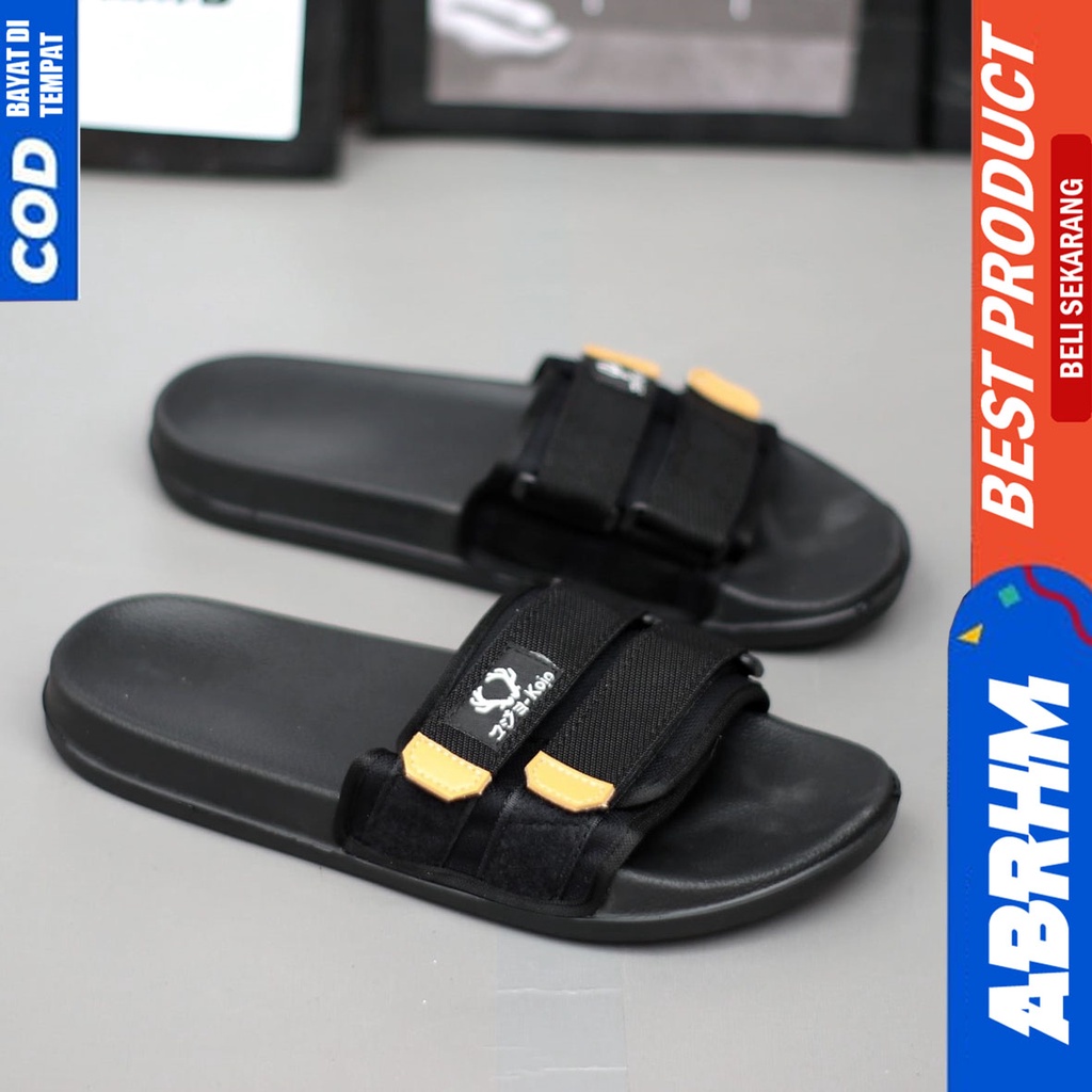 Sandal Slide Pria Distro Slop Sendal Selop Ringan Abraham ZORO