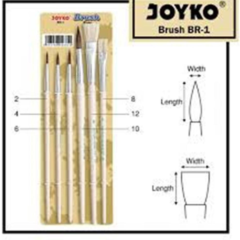 

✔✔ [DAVIS]Kuas Set Brush BR-1 JOYKO (isi 6 pcs)