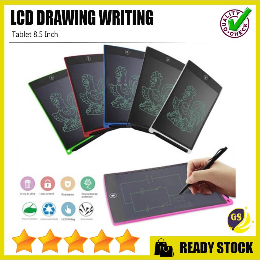 COD Drawing Writing Tablet 8.5&quot; Papan Tulis LCD Anak Dewasa Board writing pad P45 Board Digital Pad Edukasi Pen Gambar Easy Writting 8,5&quot; Tab untuk Anak