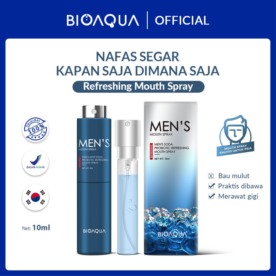 ✨ AKU MURAH ✨ BIOAQUA Men's Soda Probiotic Refreshing Mouth Spray 10ml