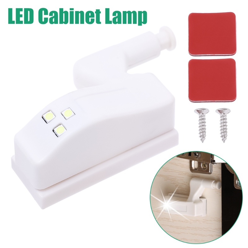 1set LED Smart Induction Cabinet Light Lemari Engsel Dalam Lampu Sensor Lampu Malam Untuk Lemari Pakaian Dapur Kamar Tidur Pencahayaan