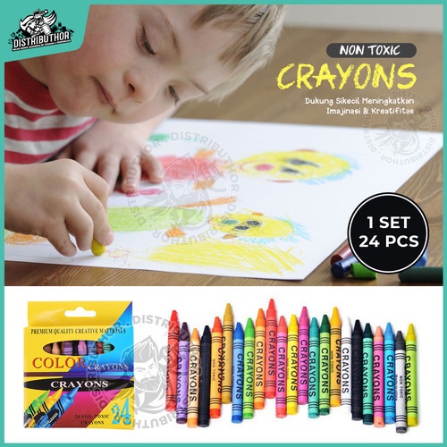 Crayon Set ART 24 Warna / Pensil Krayon 24 pcs