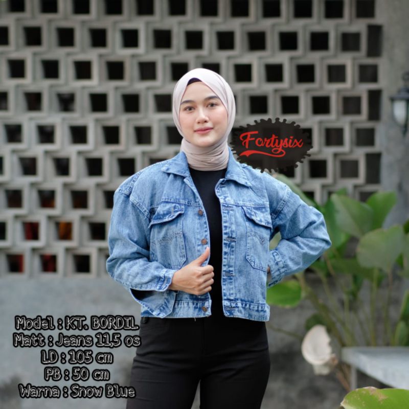 Jaket jeans Crop/ jaket jeans oversize/ jaket jeans
