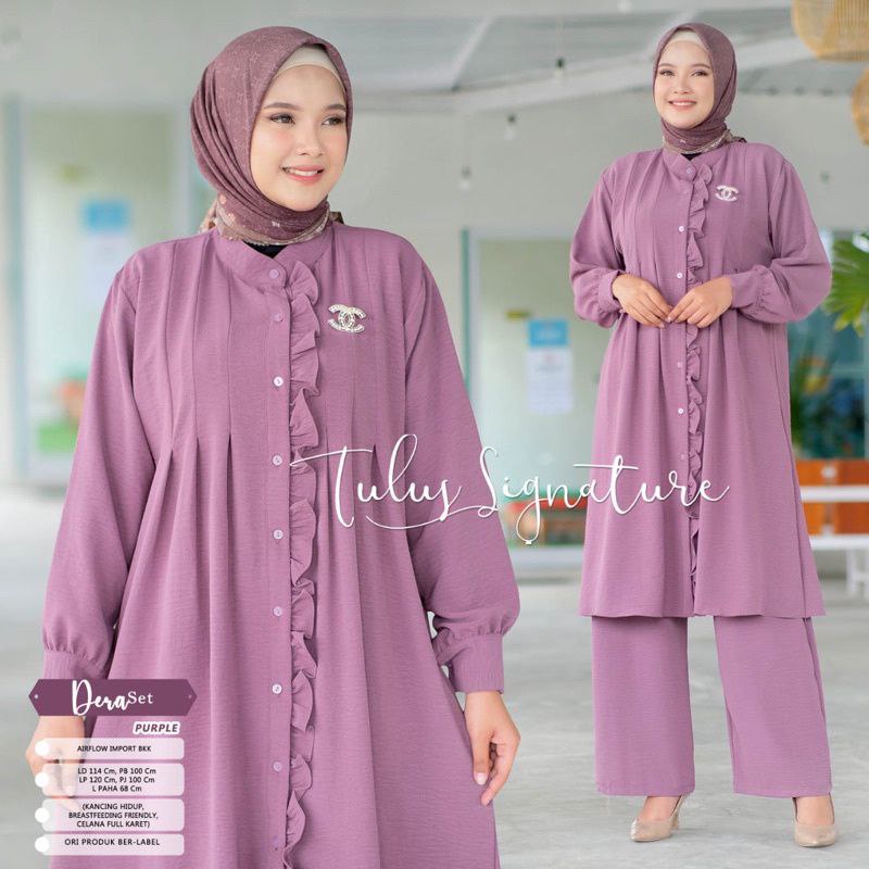Denisya Daily Set Stelan Crinkle Airflow Kekinian