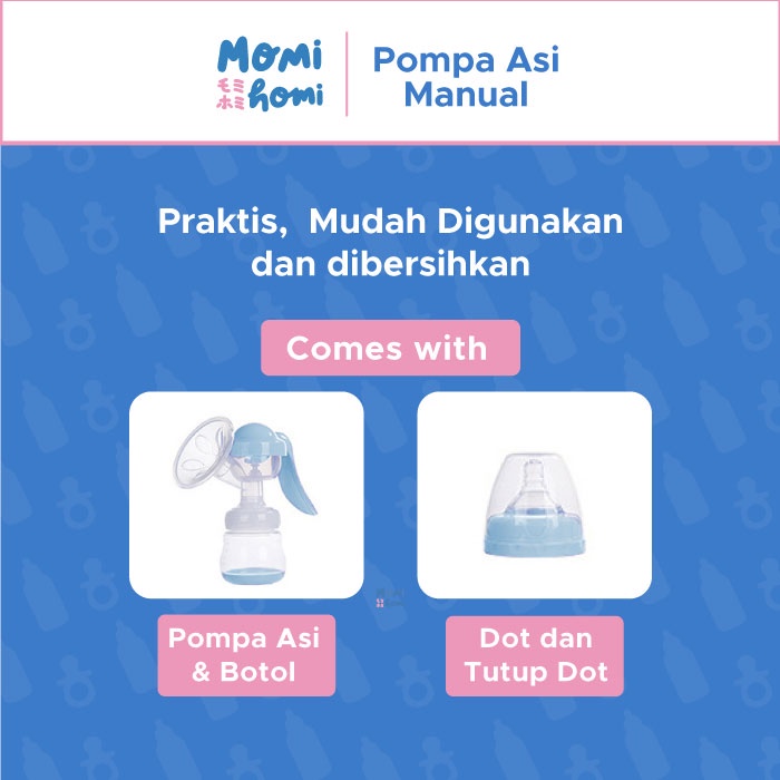 MOMI HOMI Pompa Asi Manual 03 Portable Breast Pump 150ml BPA FREE