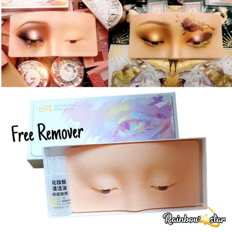 Makeup Practice Skin / Alat Latihan Rias Makeup Wajah Free Makeup Remover / Alat Praktek Makeup / Makeup Practice Board / Makeup Head Model