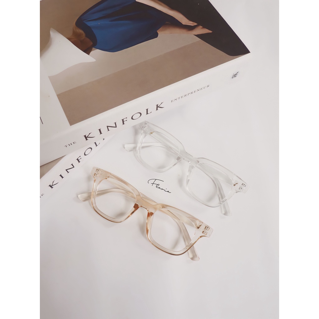 Flavia Eyewear - Kacamata Jane Square Acetat(custom minus, photochromic, blueray, bluechromic dan photobrown)