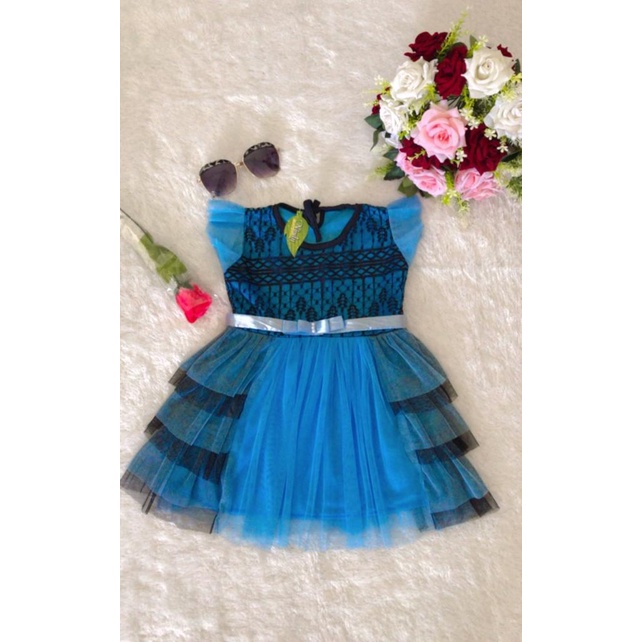 Dress Tutu Anak Perempuan Dress Brukat Anak Gaun Pesta